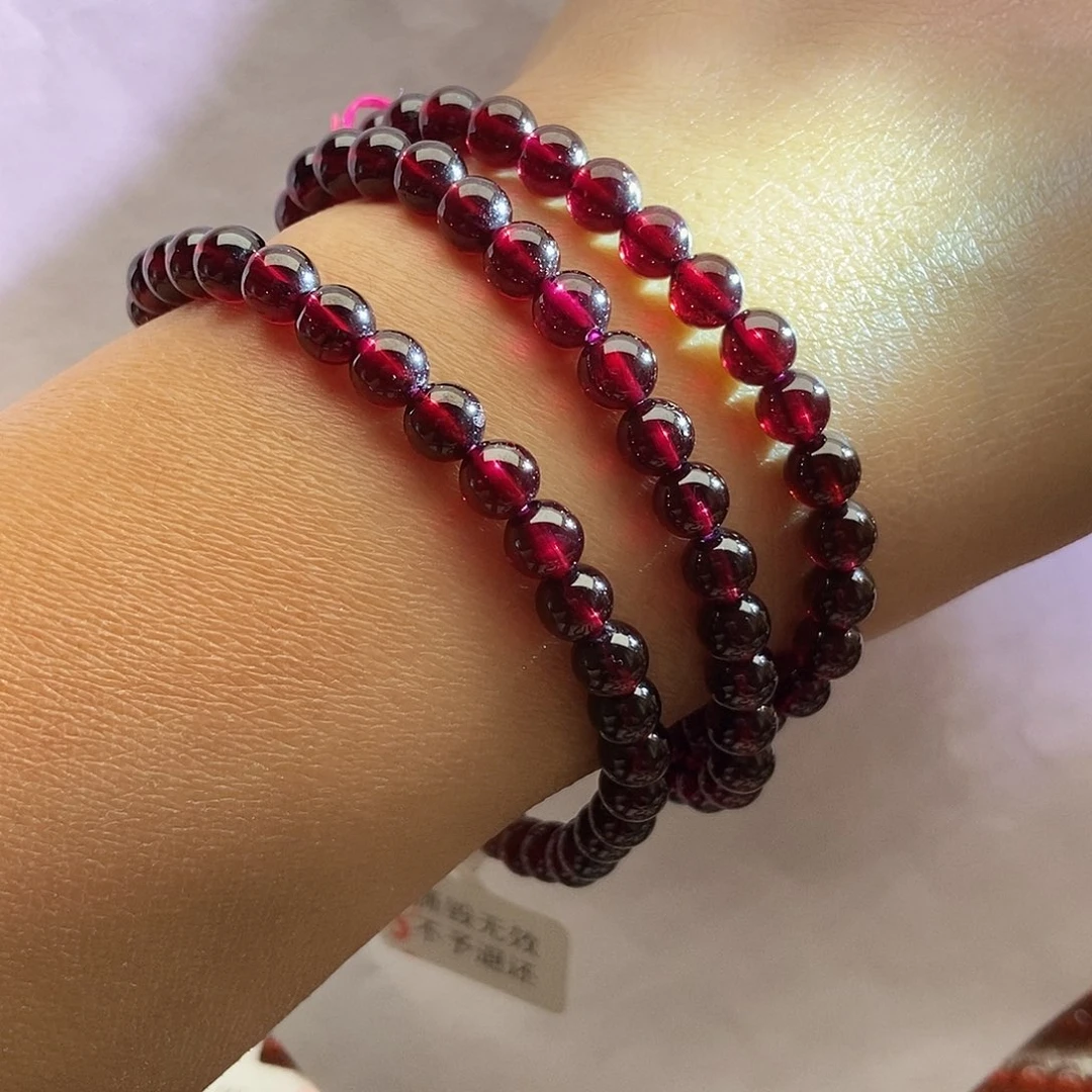 未镶嵌手链石榴石6.0福利