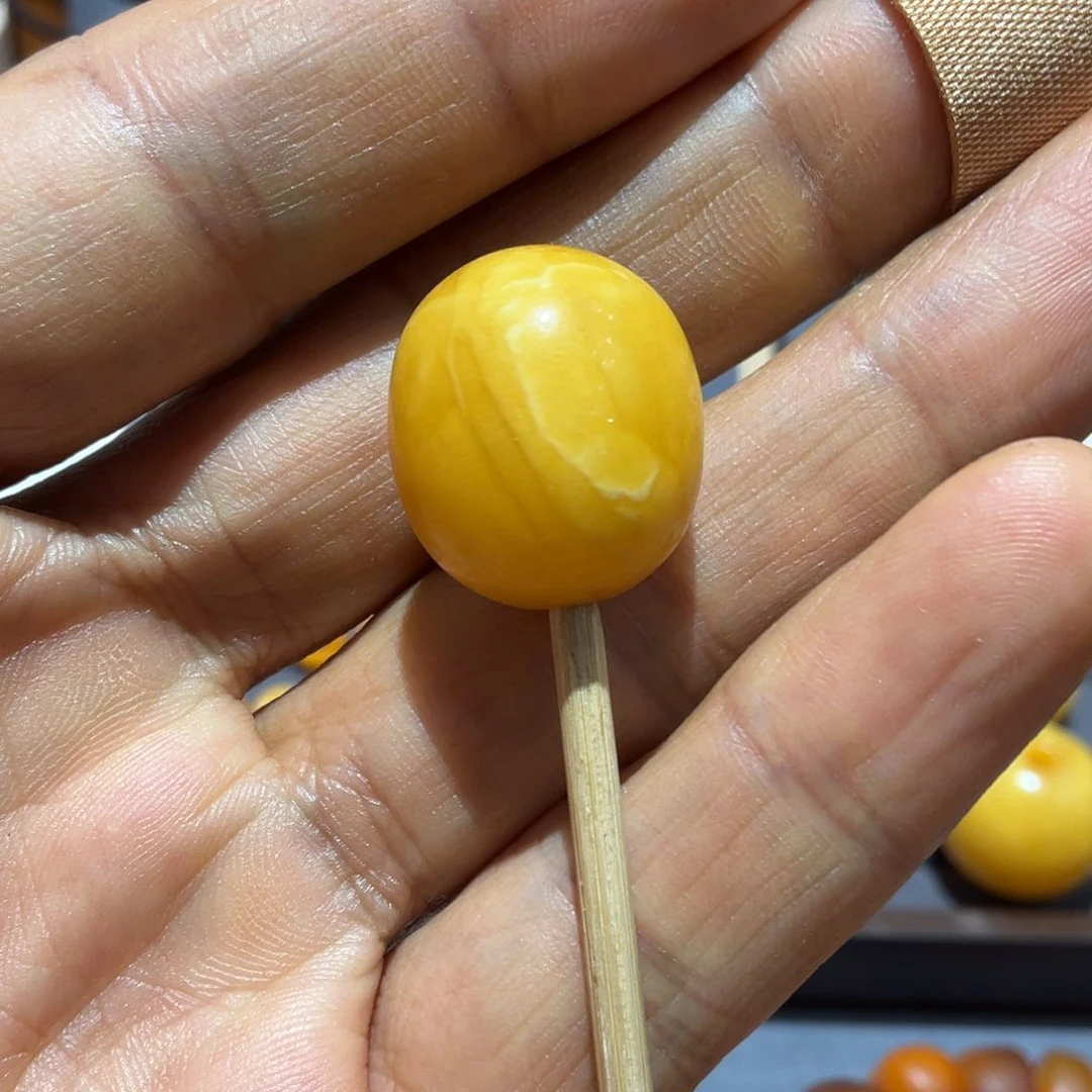 蜜蜡未镶嵌手链欧洲老蜜蜡枣珠18*20