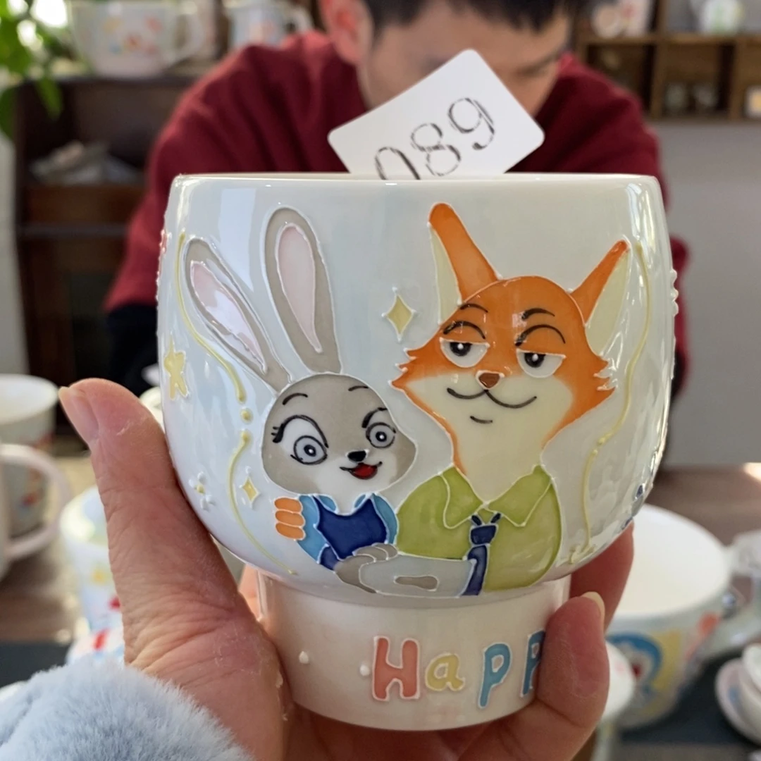 瓷片景德镇釉下彩手绘