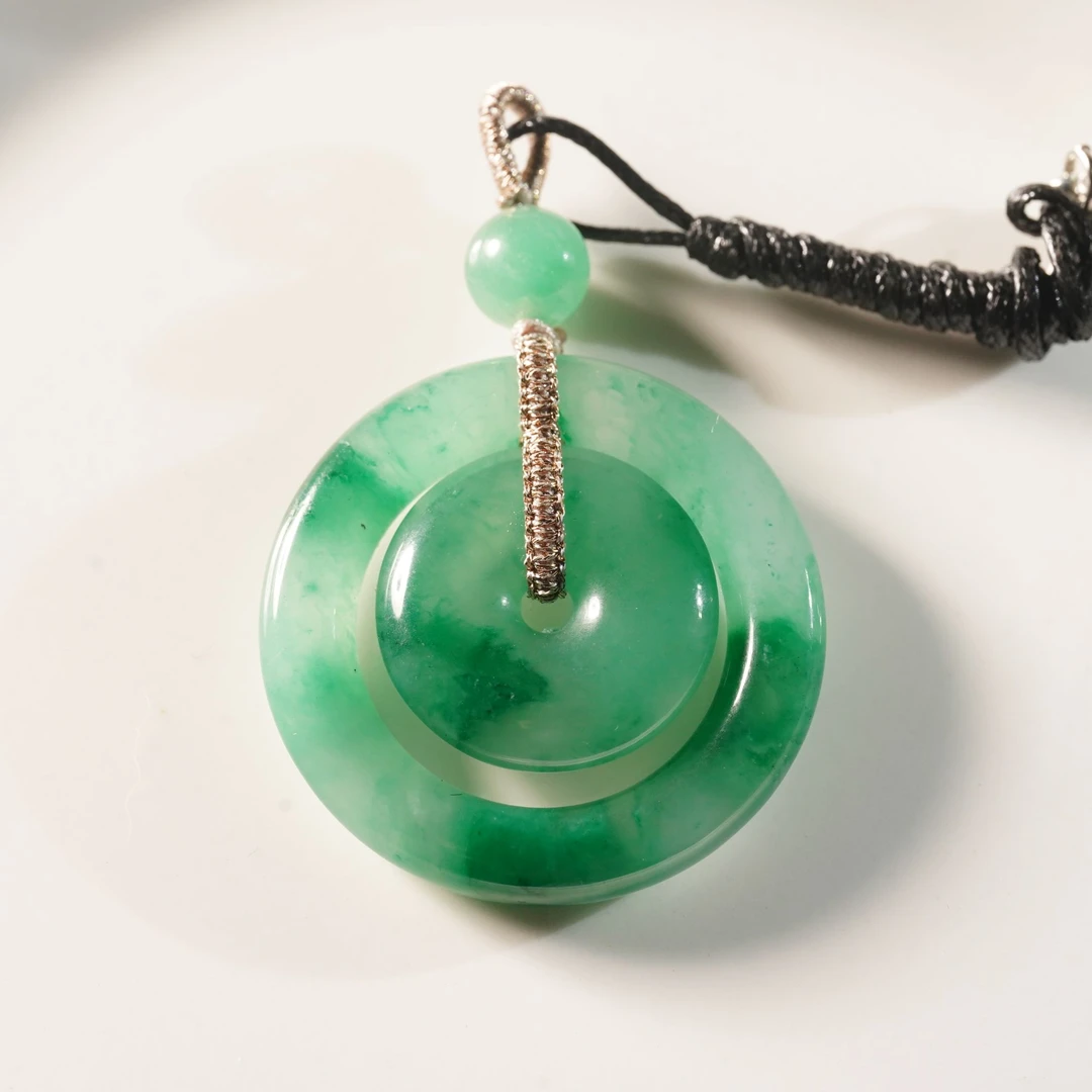 非洲翠平安扣吊坠