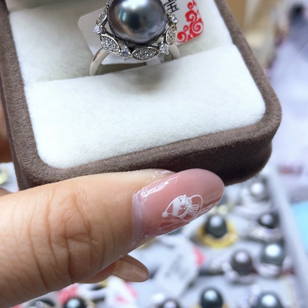 海水珍珠戒指银S925镶嵌