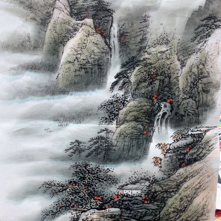 国画我的心好痛啊我的心真的好痛啊好痛啊