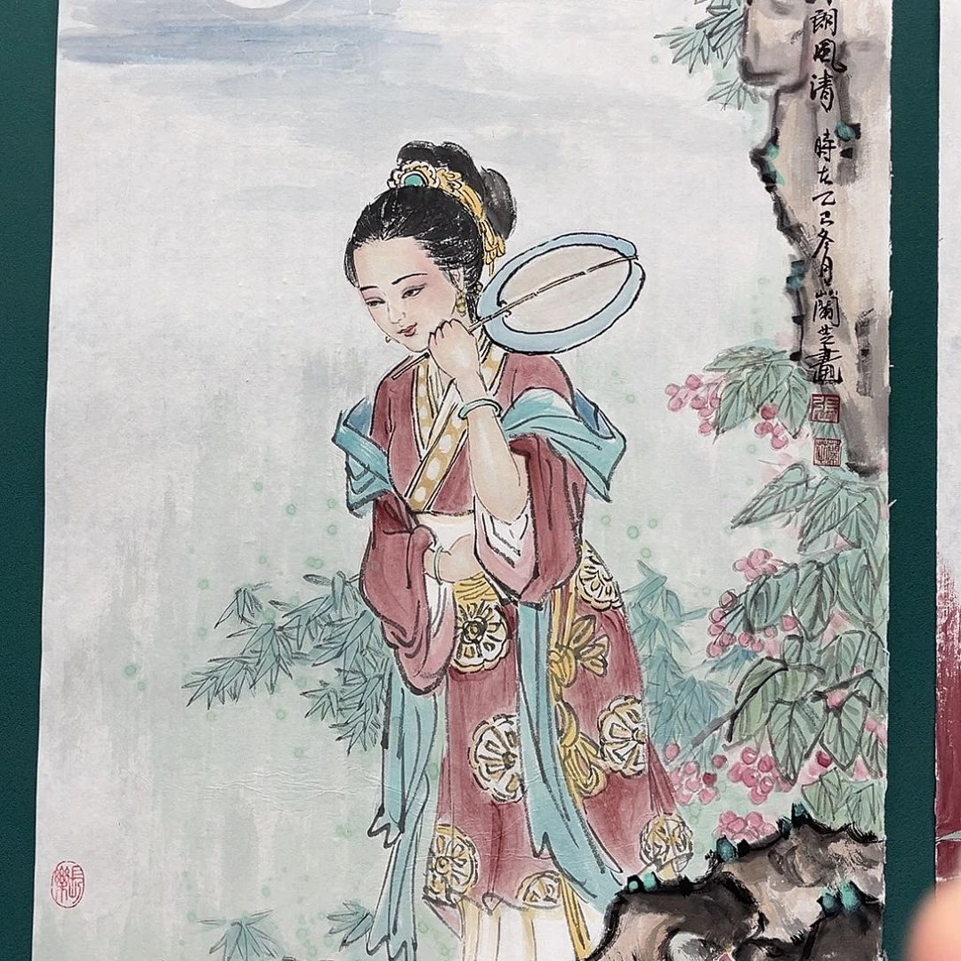 国画艺术家真人手绘