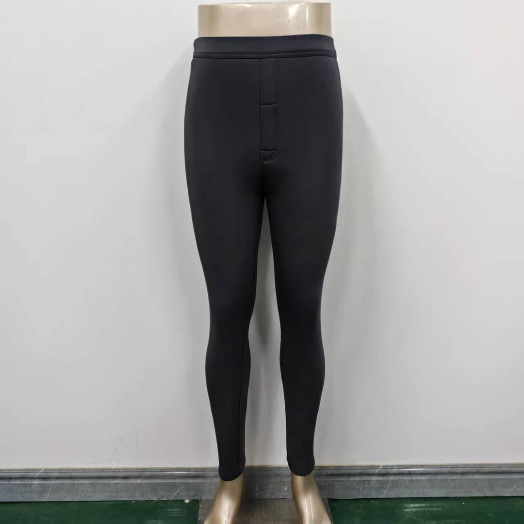 N6613暖芯羊男士美丽诺羊毛高端暖芯裤保暖修身秋冬高腰棉裤