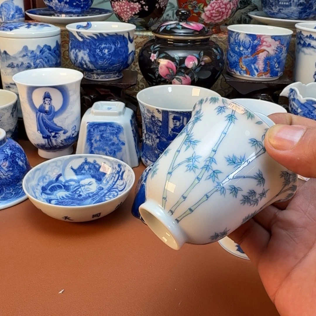 记***间陶杯子景德镇全手工手绘瓷器