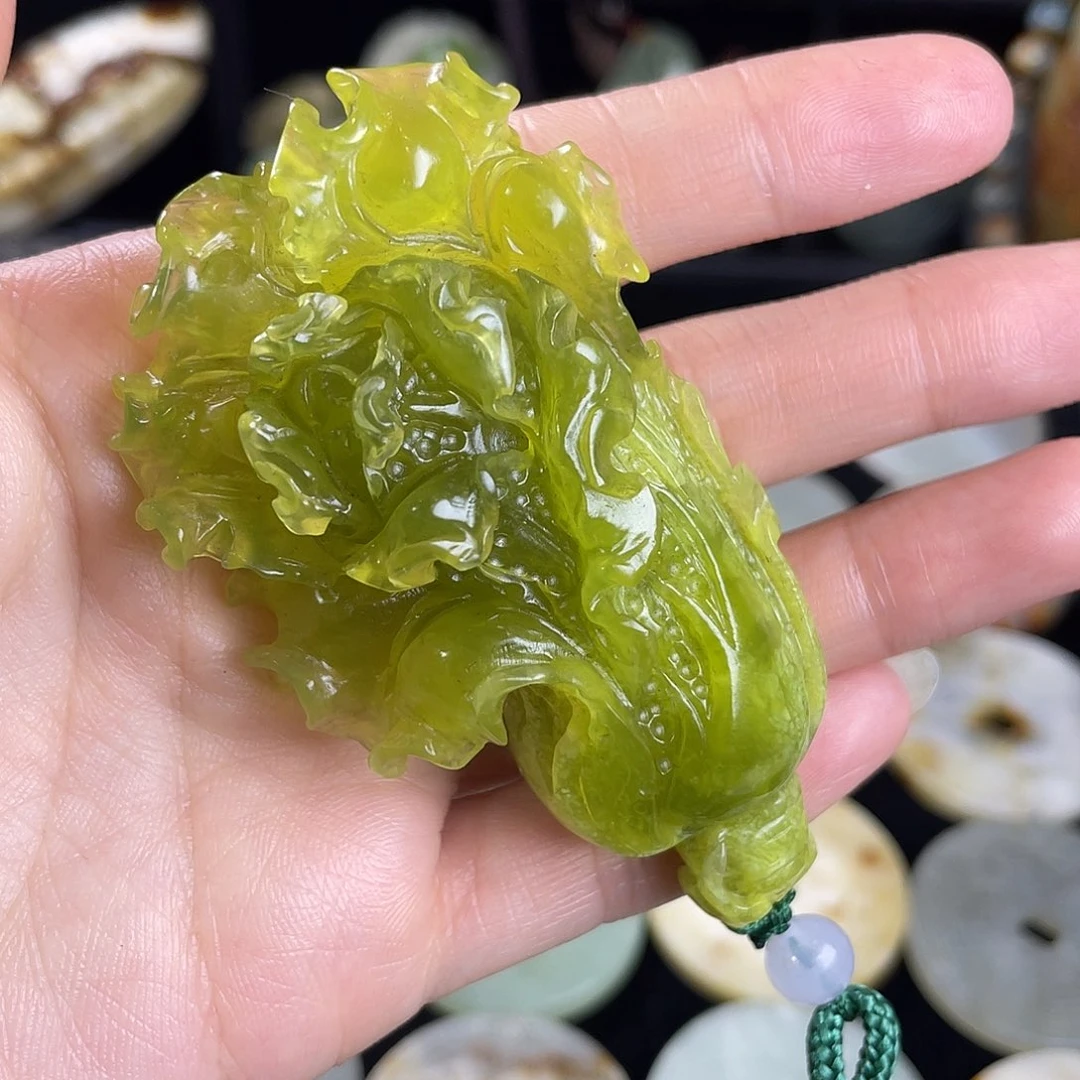 岫玉合金颈饰手把