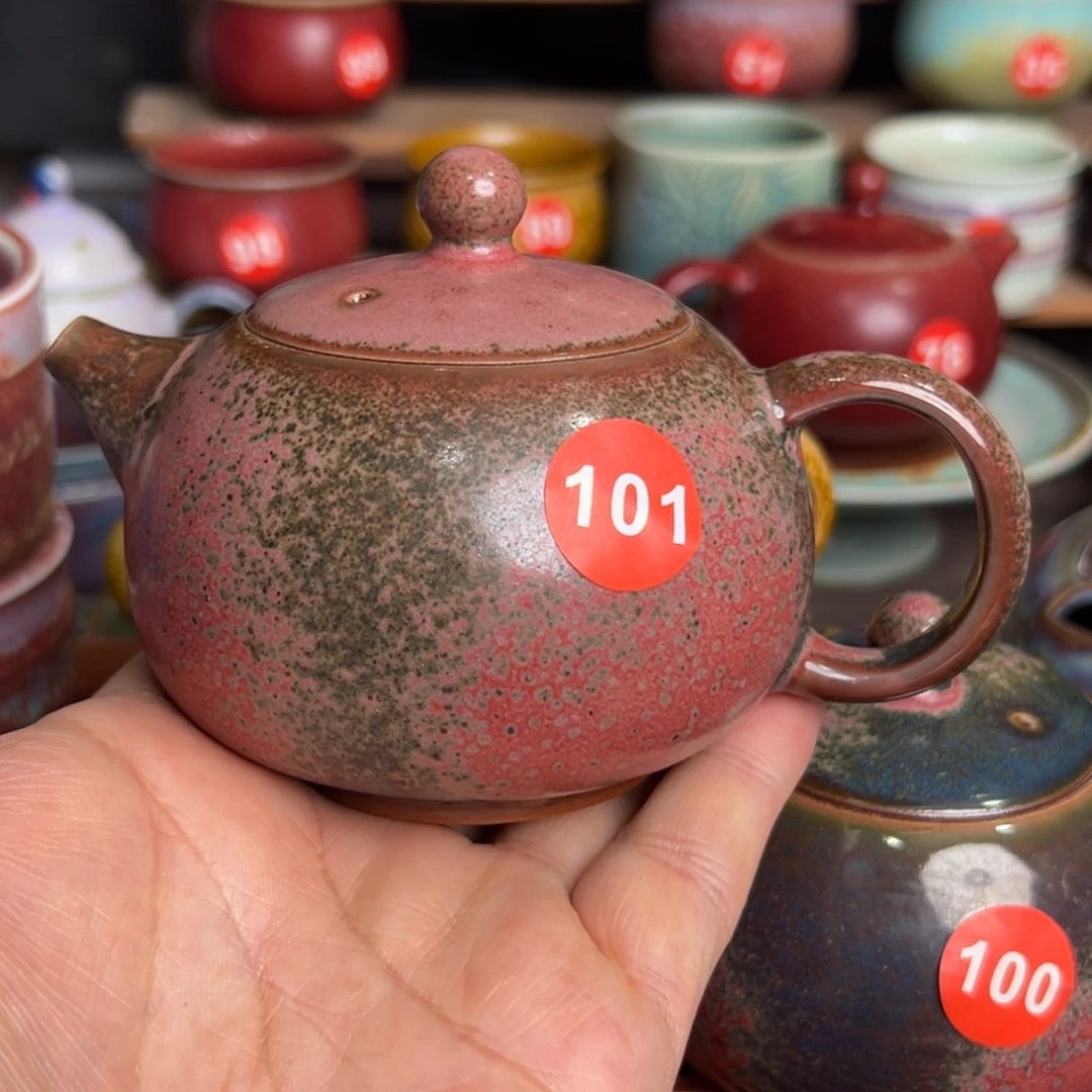 手工制作钧窑茶器