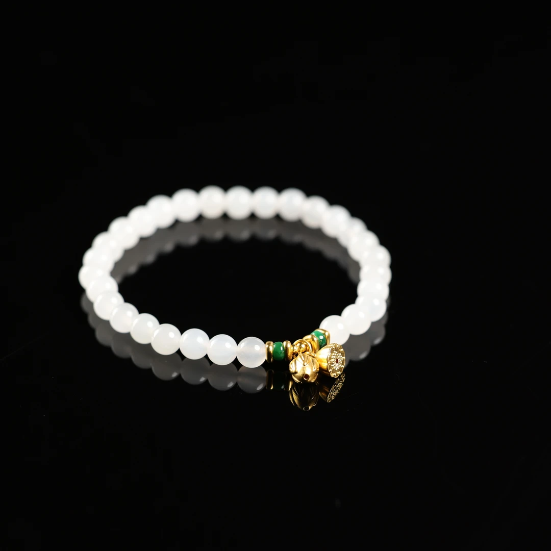 本真 | “卿巧”严选精品和田玉白玉青海5mm+手串