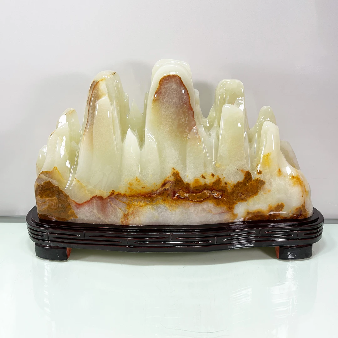 红冰花大摆件桌面摆家居办公室摆工艺品摆设中式