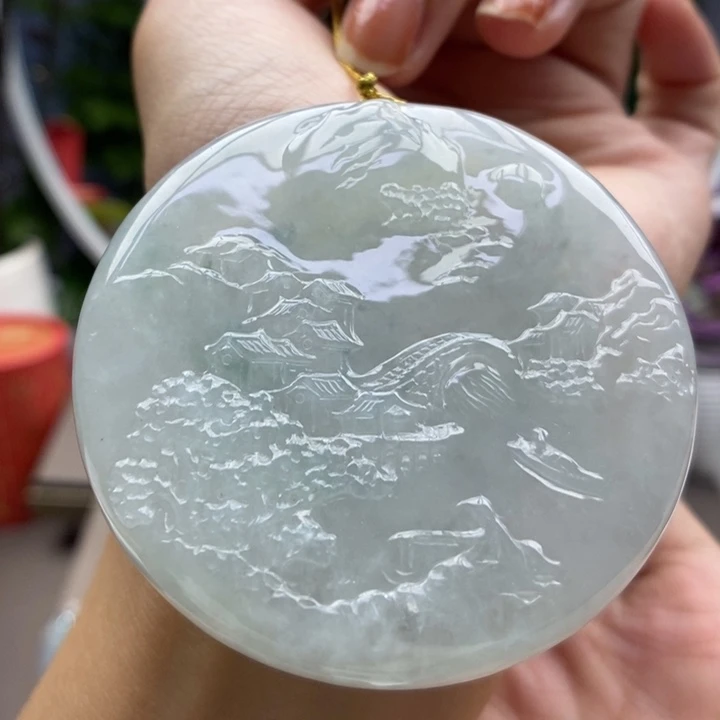 翡翠未镶嵌颈饰吊坠43