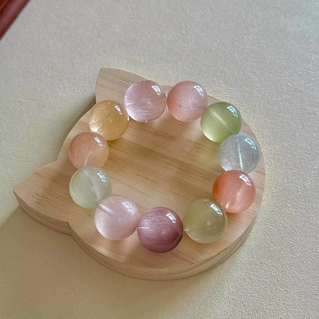 手链女款轻奢感小众精致草莓海蓝手串百搭送礼物糖果色简约