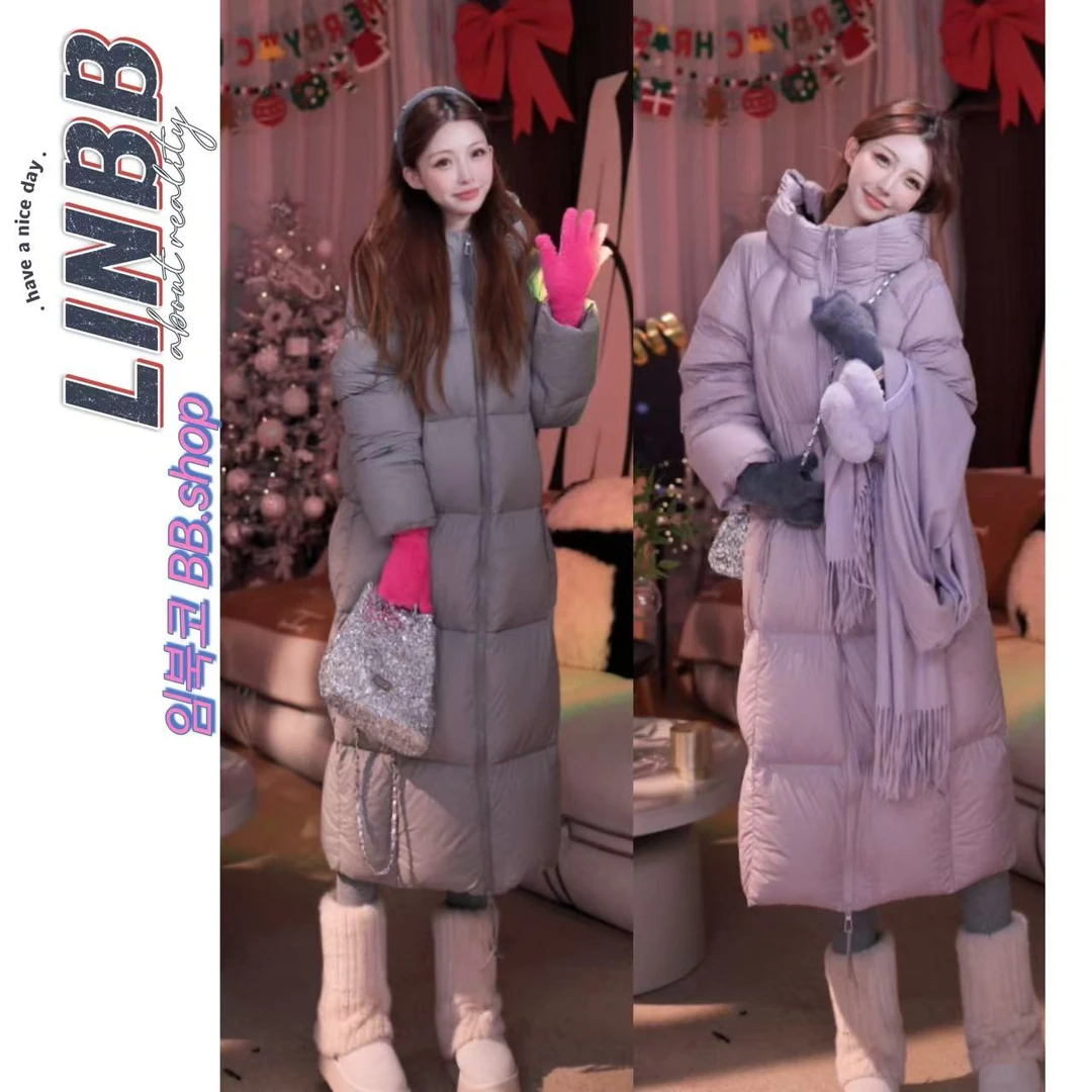 林北鼻-【双色奶球】韩代东大门新国标白鸭绒无胆直充羽绒服