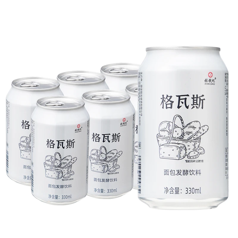 格瓦斯330ml*6罐面包发酵饮料易拉罐装整箱听装饮品团购特价