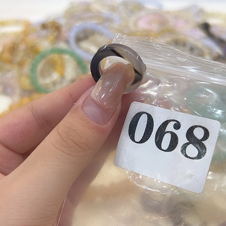 合金戒指玛瑙/玉髓68港11