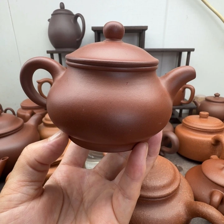 勐***家茶杯紫砂红皮龙潘壶180cc