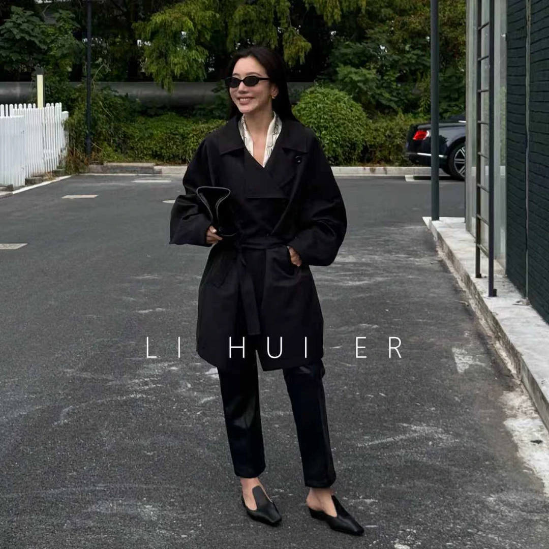 LiHuiEr李慧儿【加百列】经典翻领风衣大女主气质高级感外套YC-803