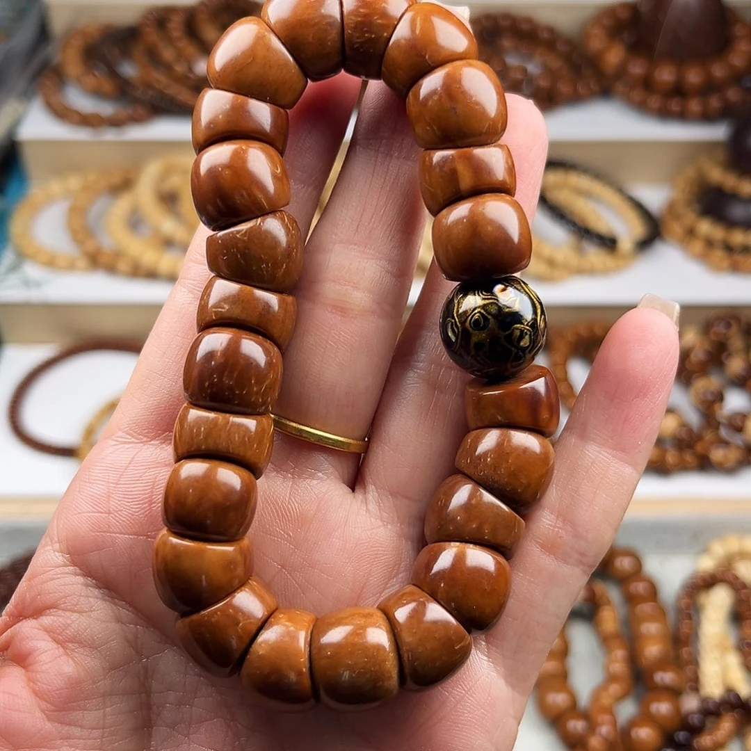 库克手串14斜切大肠单圈手串