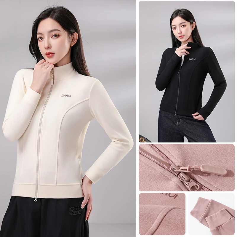 1503奢牌品质~天丝+驼绒+桑蚕丝！双拉链立领开衫外套！