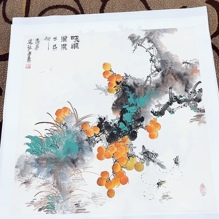 国画璟*四尺斗方刘进让