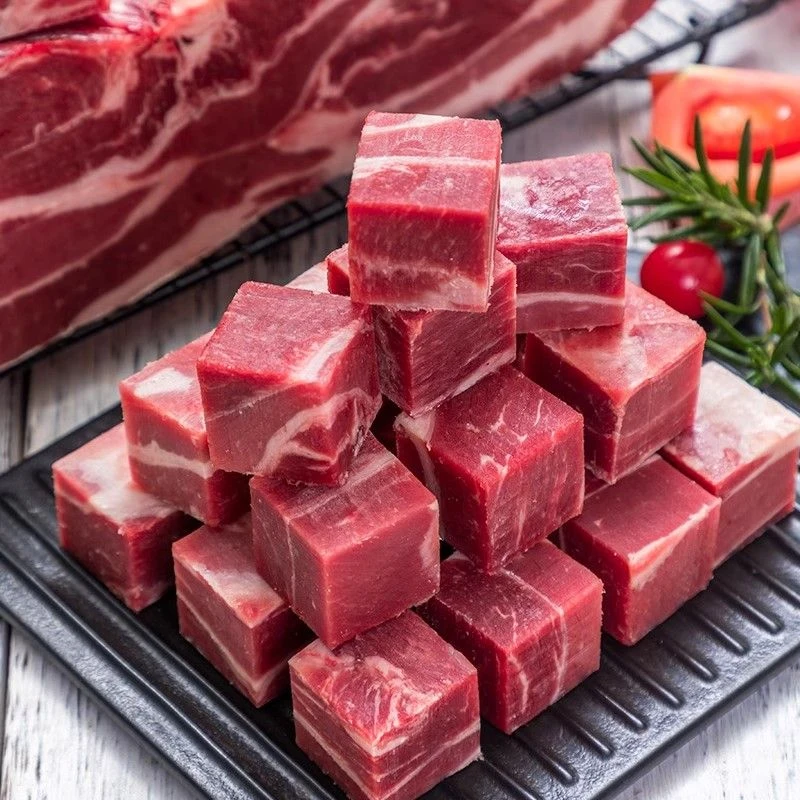 牛肉【原切】安格斯雪花牛肉粒块肥瘦相间肉质鲜嫩适合煲汤红烧