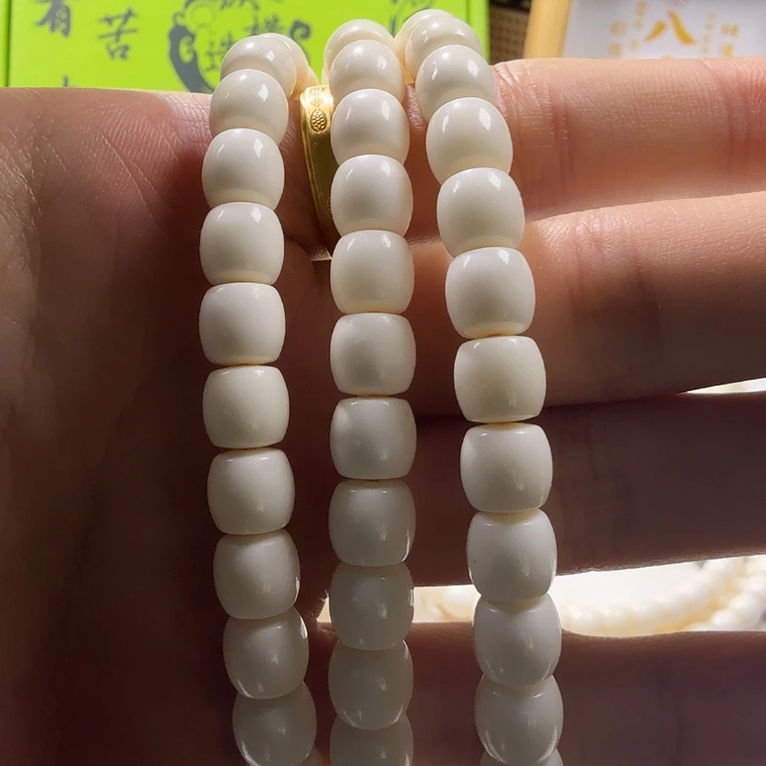 长串108陶瓷白坨骨精品