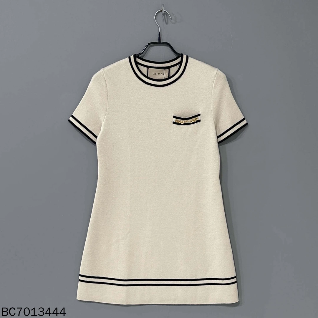 99新 GUCCI/古驰 米白色马衔扣连衣裙 /古驰/99新/XS码/13444/