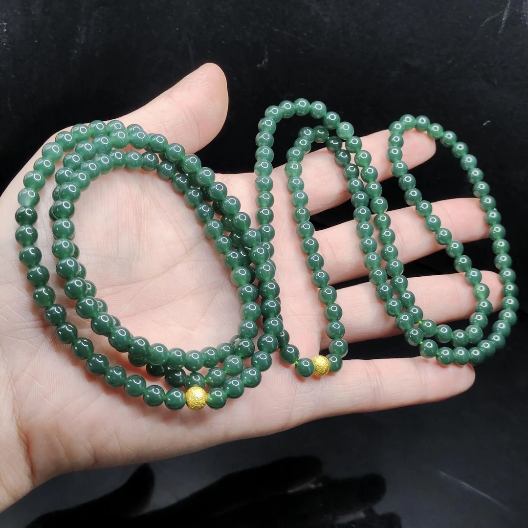 【老三珠宝】翡翠DIY公主链GS【多样性发其一】约6mm