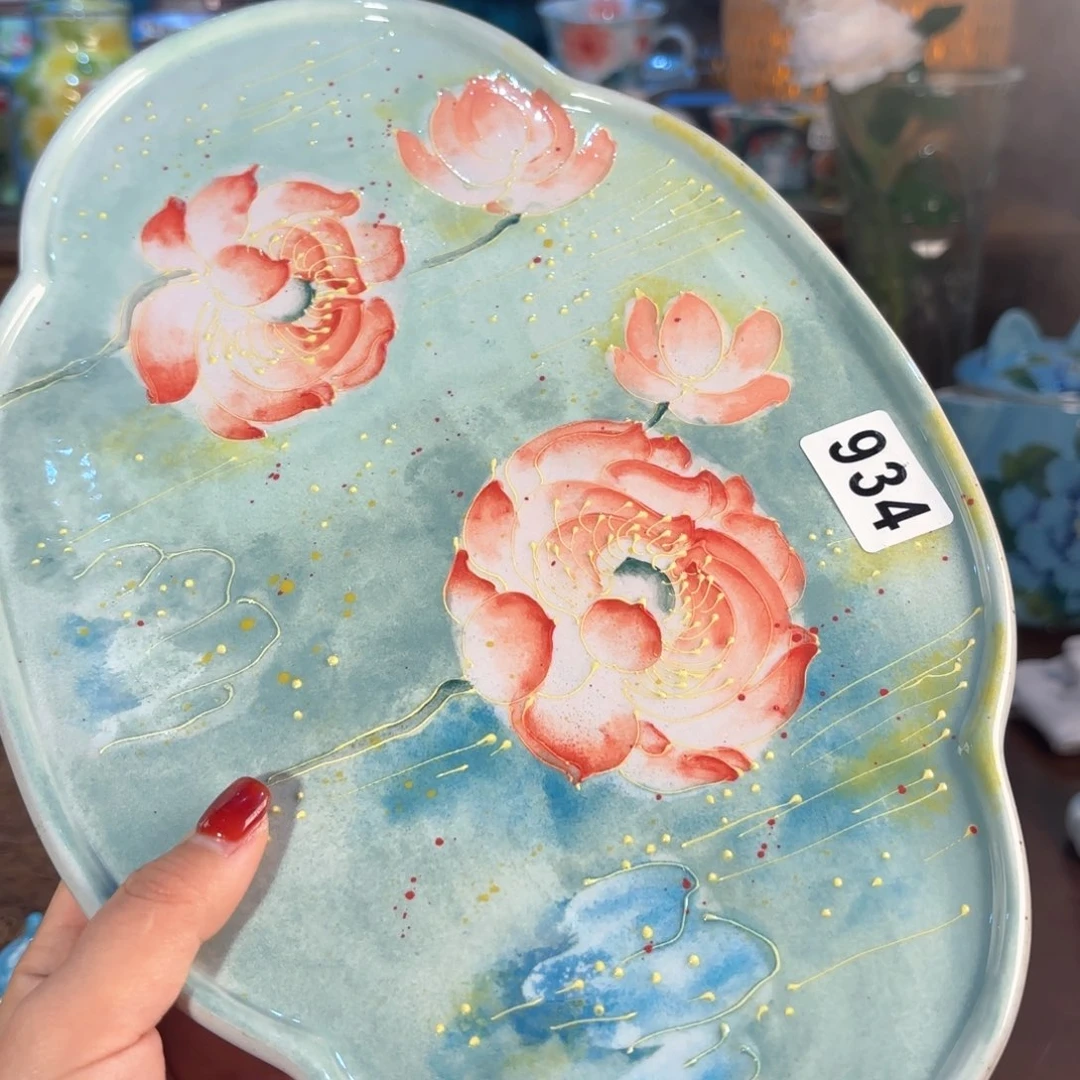 景德镇手绘高温釉下彩陶瓷茶具