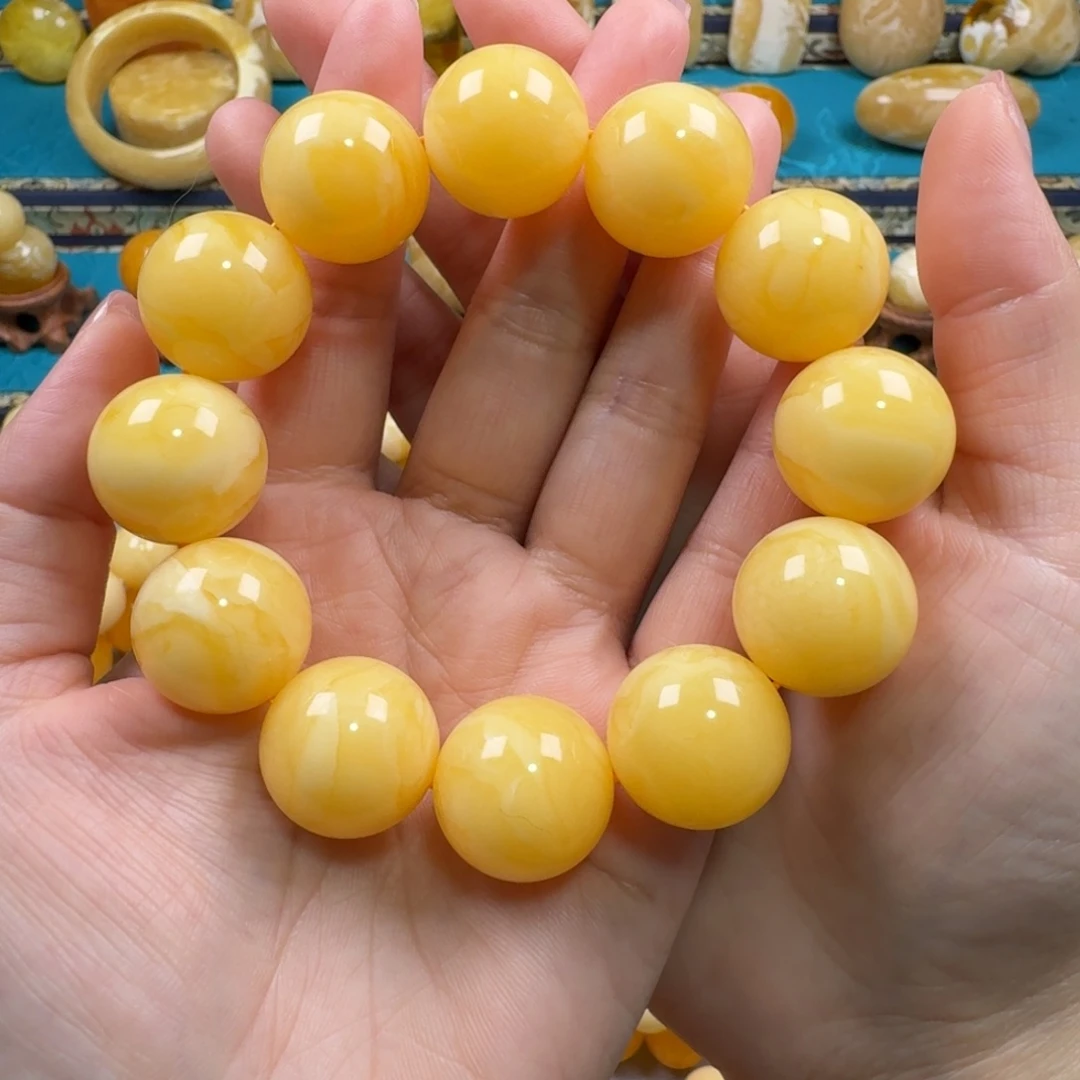 琥珀未镶嵌手链同料
