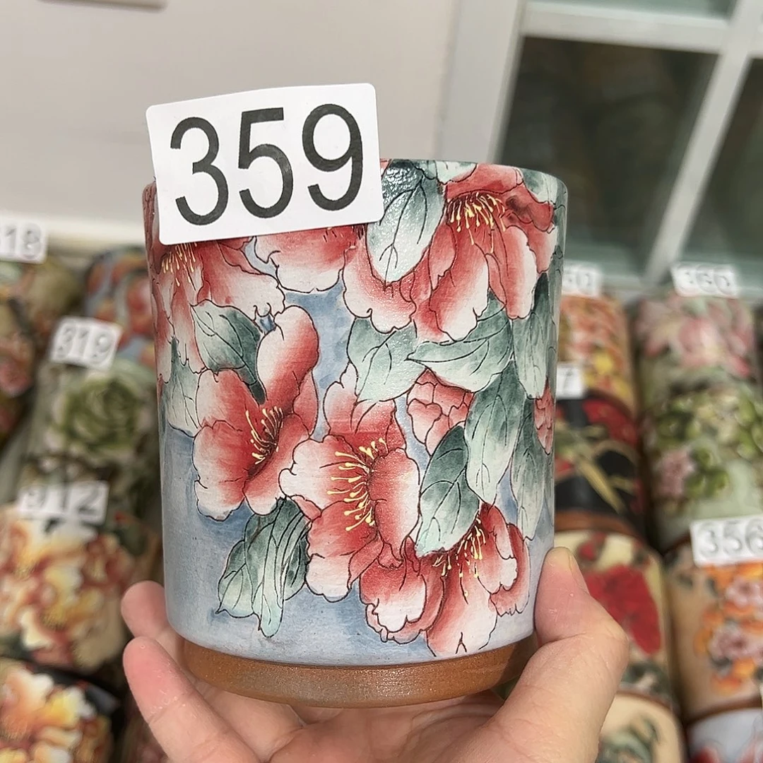 景德镇炫彩手绘口9.5高12