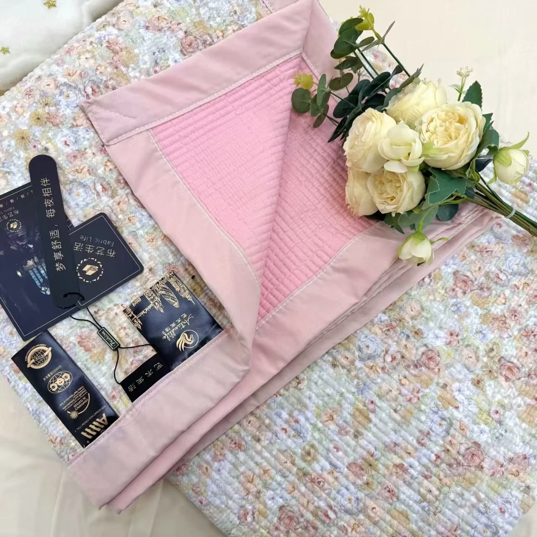 水洗棉床盖--植物花卉200*230