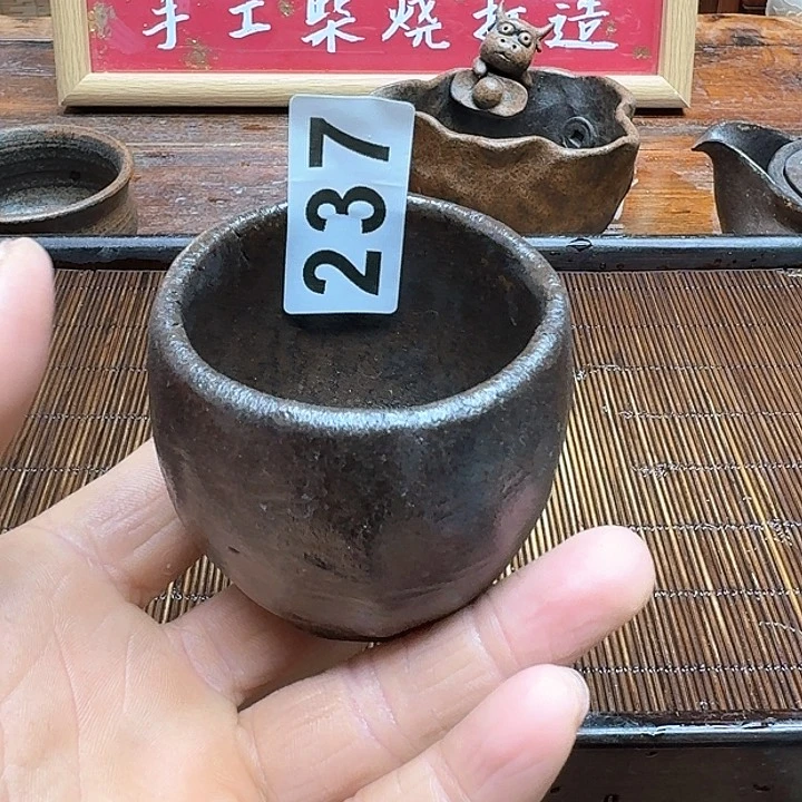 纯手工制作粗陶茶具