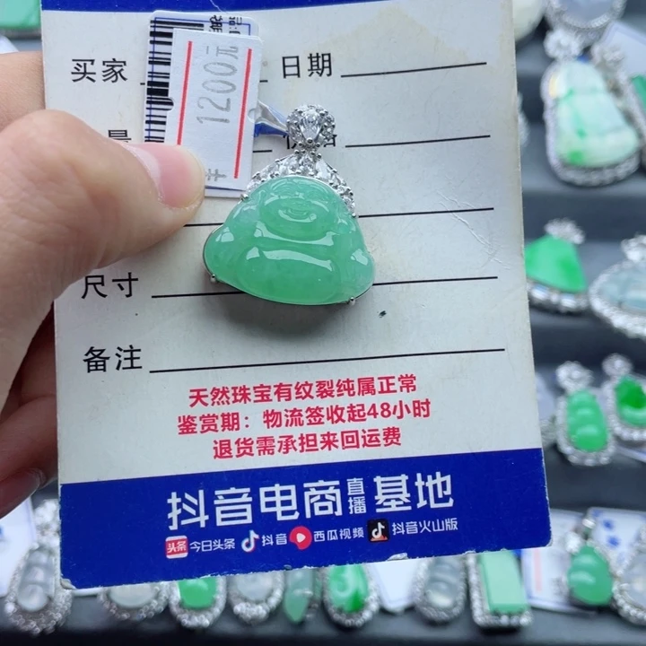 吊坠(不含链)银S925镶嵌翡翠?**姐