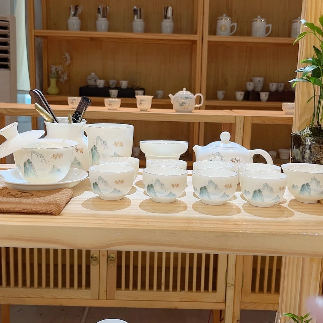 【御瓷斋】羊脂玉瓷茶具套装
