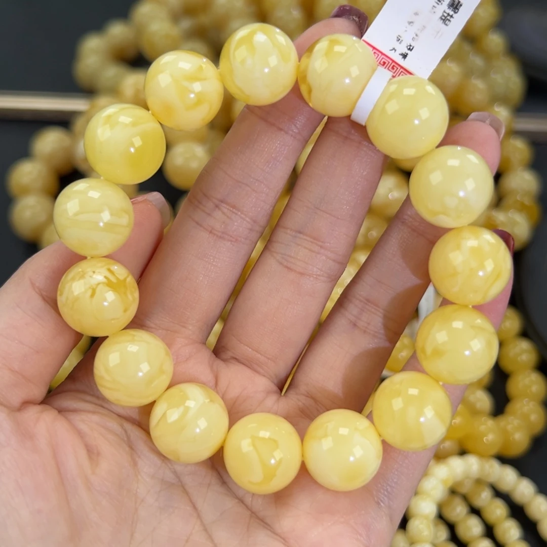 琥珀未镶嵌手链30.7白蜡妖花