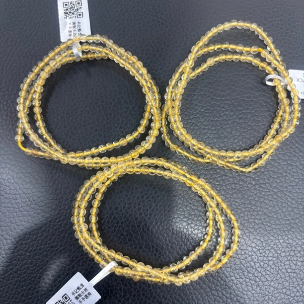 【书记甄选】天然金发晶三圈手链 多样性发一件 约3mm 6797CX