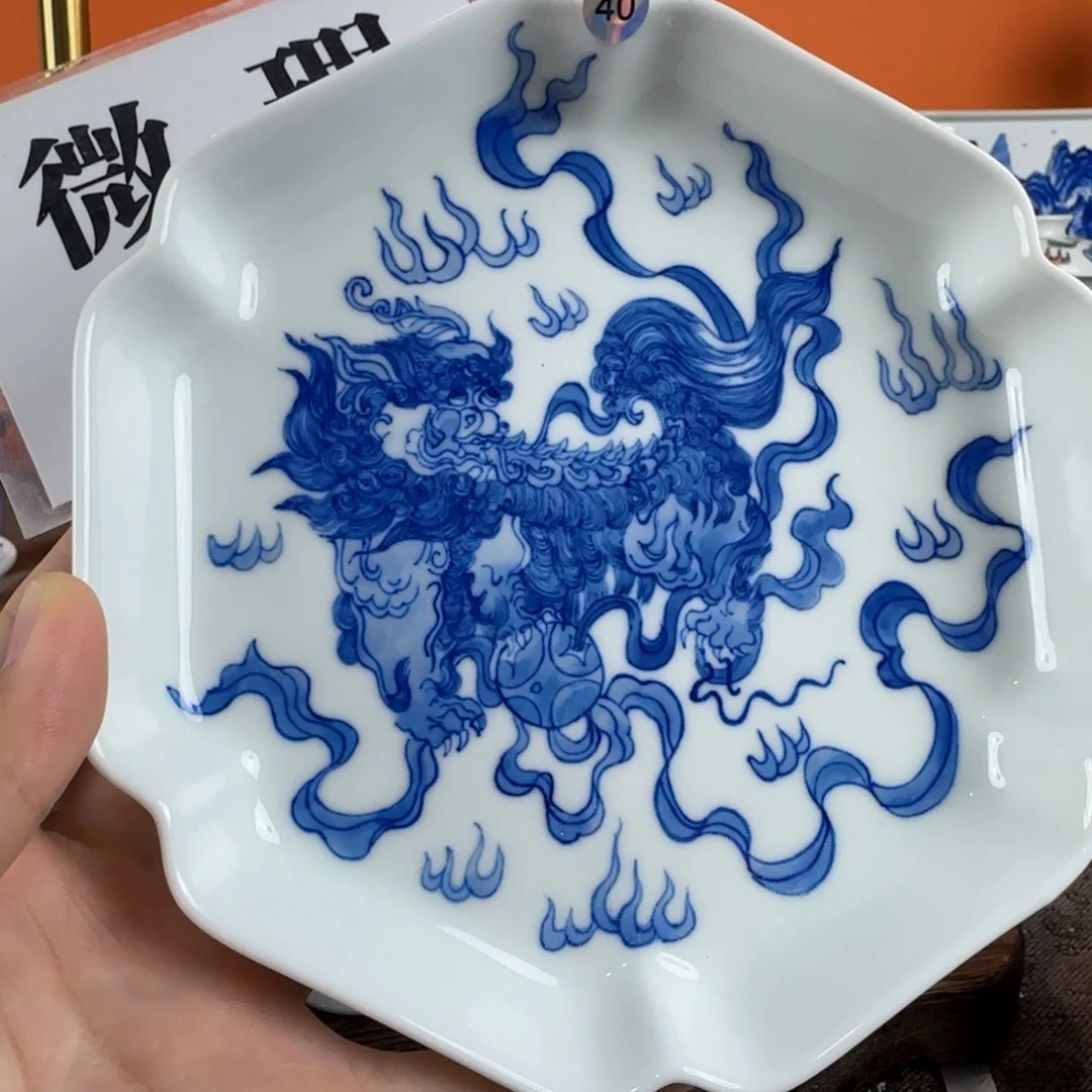 龍***࿐瓷片景德镇手绘青花瓷器40