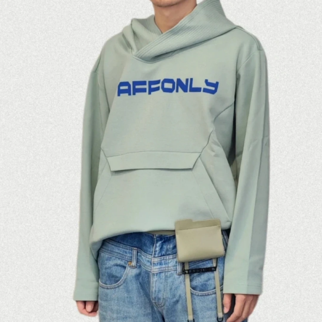 未使用 maje jp123 Staffonly 湖水绿帽衫 2码