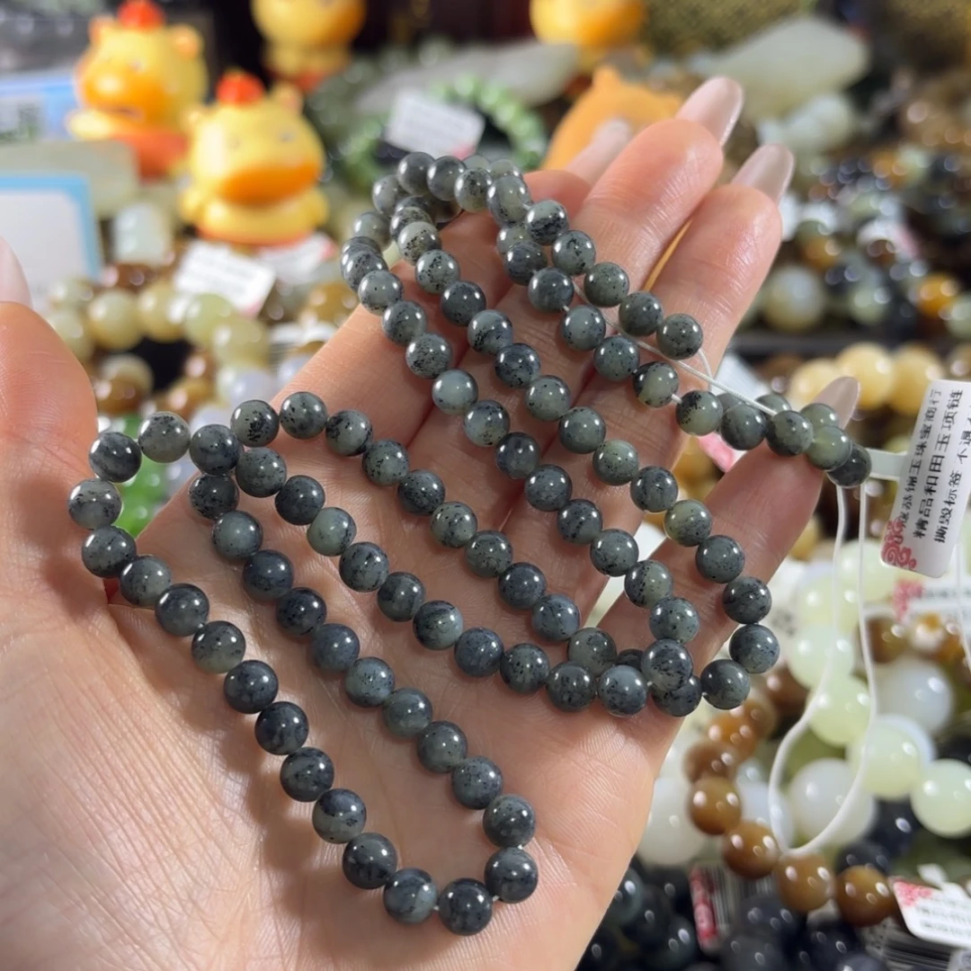 和田玉未镶嵌手串36