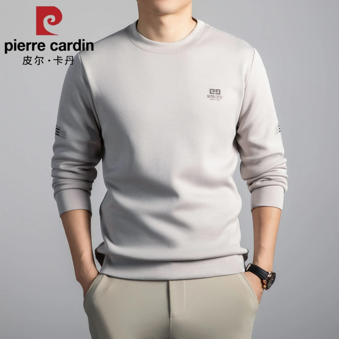 皮尔卡丹卫衣商务休闲抗皱免烫男款高端帅气潮流