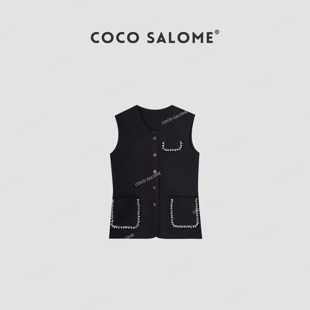COCO SALOME⑥【科尼亚】设计师小香织带轻奢马甲673N