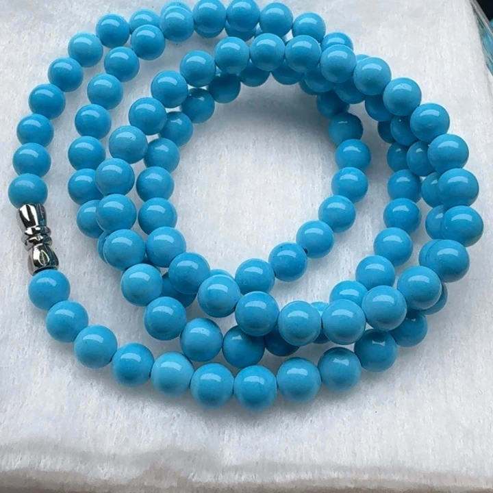 Y***g卡6➕蓝圆珠项链 绕手多圈