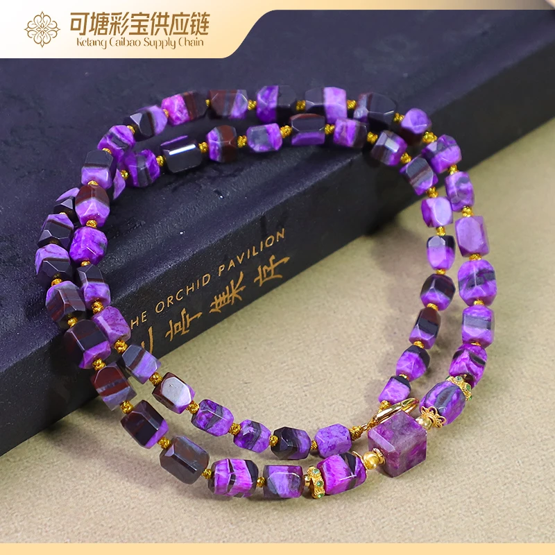 南非舒俱来 特色18K猫眼丝绒一线天项链KTCB-4412 /多样性发一