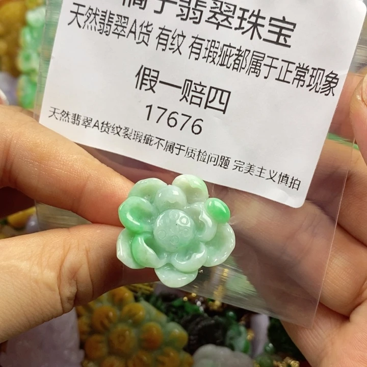 翡翠未镶嵌吊坠(赠链)小***长