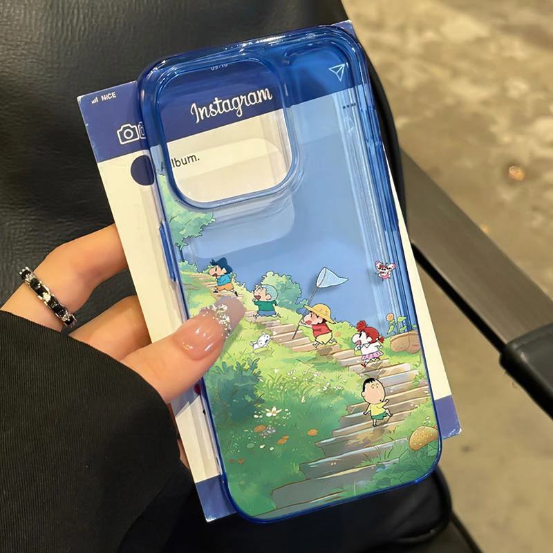 春日小新适用iphone16/15p/14promax苹果11手机壳13软胶12卡通8