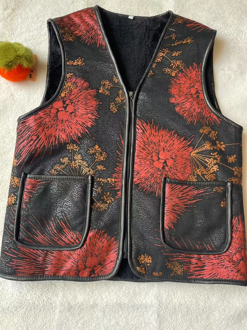 女皮毛一体马甲冬季保暖