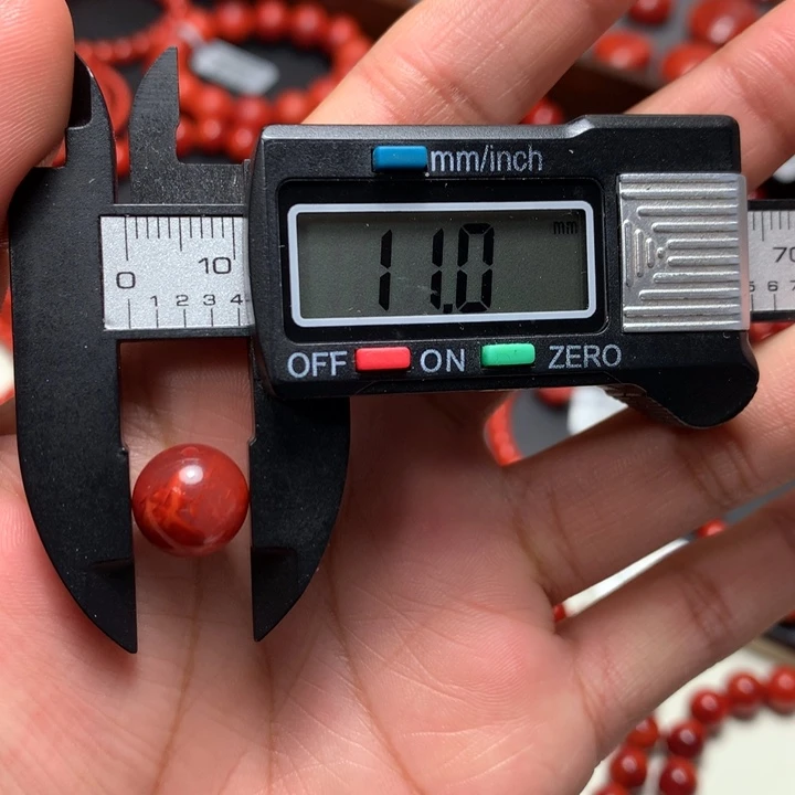 南红玛瑙未镶嵌手串11mm牛血火焰圆珠