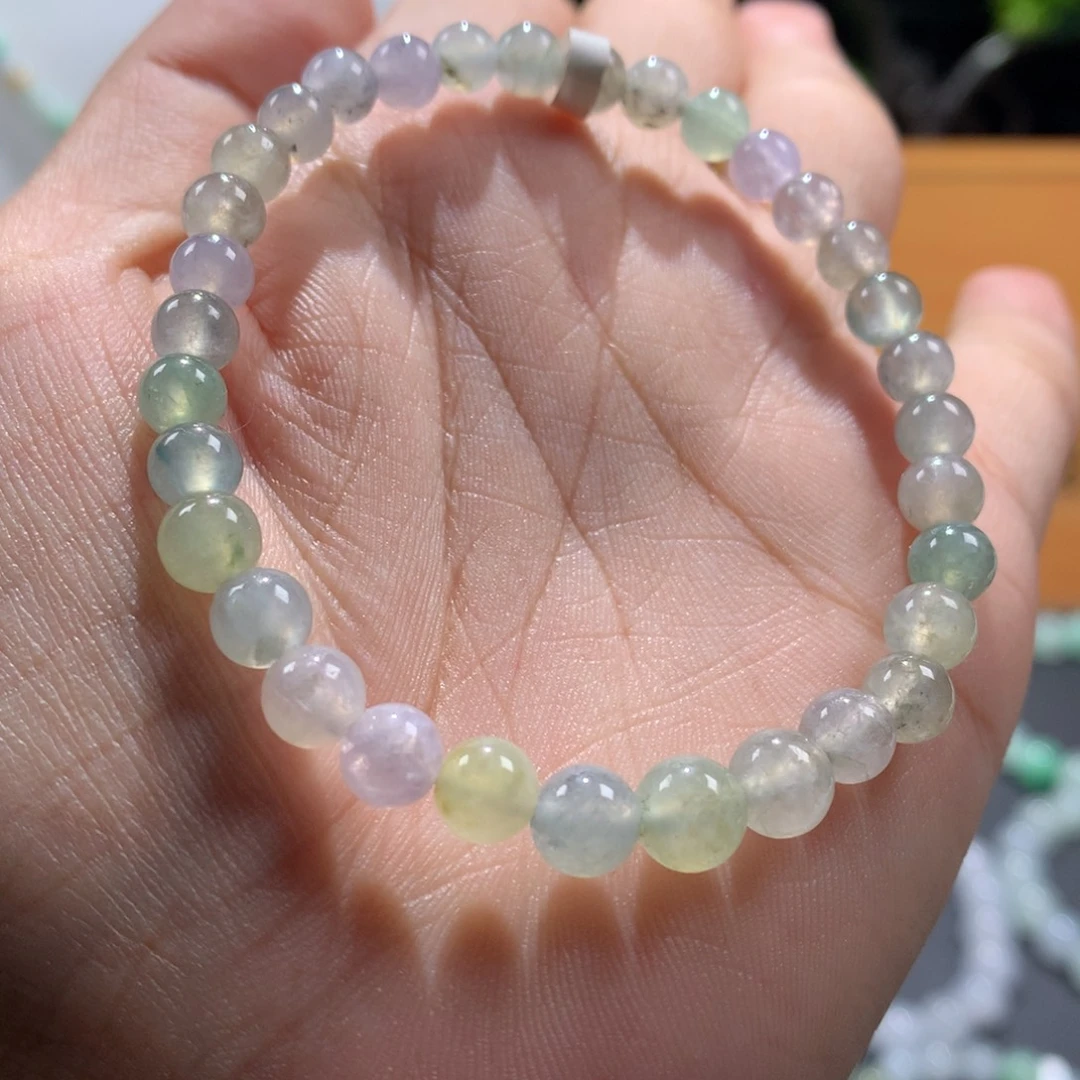 翡翠未镶嵌手链卡5～6.6