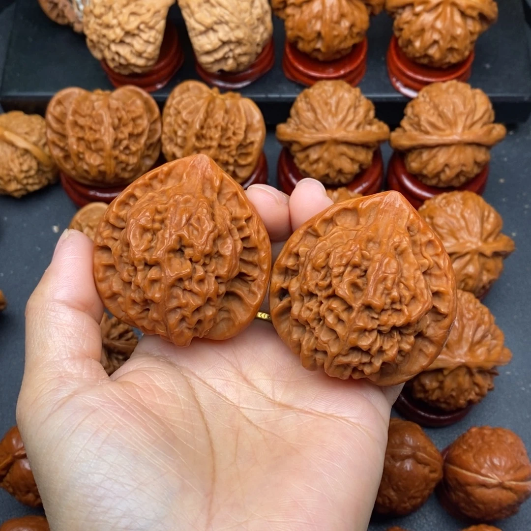 文玩核桃把件48官帽