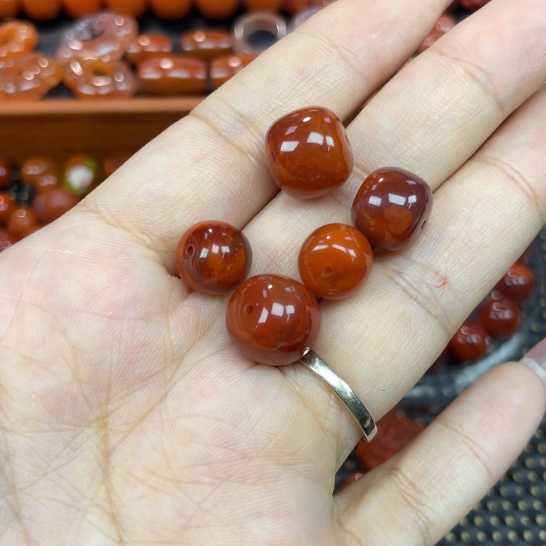 南红玛瑙未镶嵌颈饰老行单珠